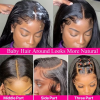 24 inch lily lace front straight human hair wig