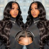 24 inch lace closure human hair wig | virgin brazilian body wave, 250% density