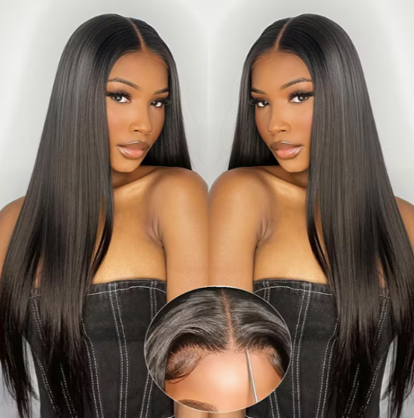glueless lace front wig human hair pre plucked hd 360° frontal with density suitable for women | hairline & scalp