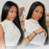 [hd lace front wig] 13x4 hd lace front wig pre trimmed long straight mixed hair wig natural black 200% density,