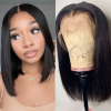 short bob wig 13x4 lace front human hair wigs for women transparent lace bob wig straight 13x4 lace frontal human hair wigs 180% density