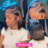 short bob wig 13x4 lace front human hair wigs for women transparent lace bob wig straight 13x4 lace frontal human hair wigs 180% density