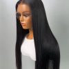 lace front straight human hair wig