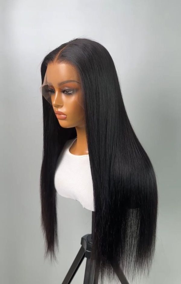 lace front straight human hair wig